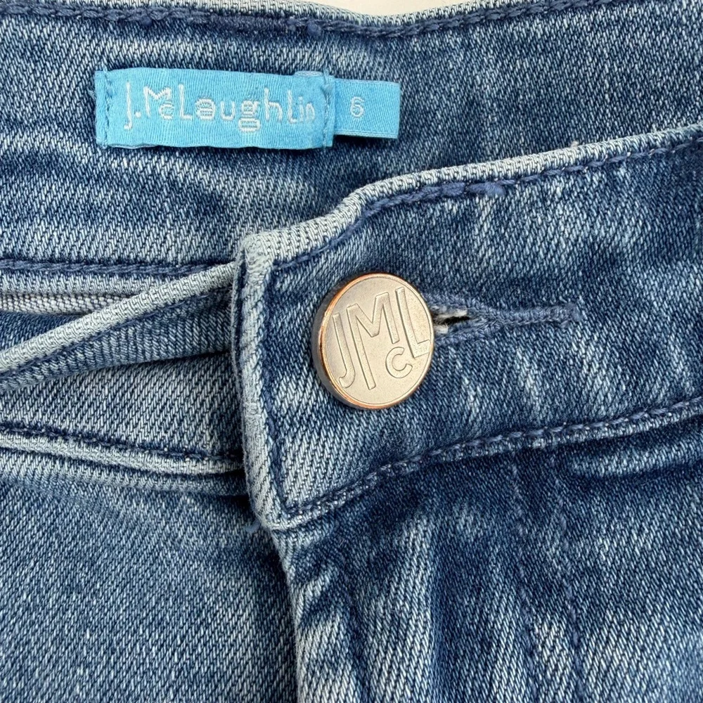 J.McLaughlin High Rise Raw Hem Straight Leg Jeans –‎ Size 6